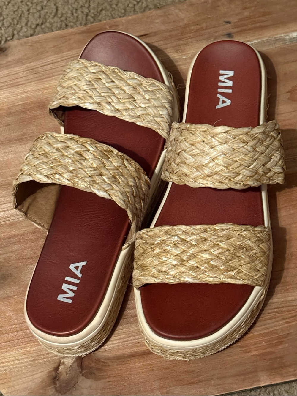 MIA Women’s Woven slide sandals